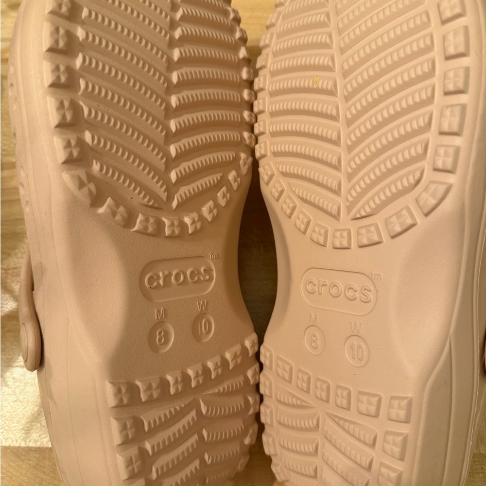 CROCS Light Pink Floral Clogs - Picture 6 of 6